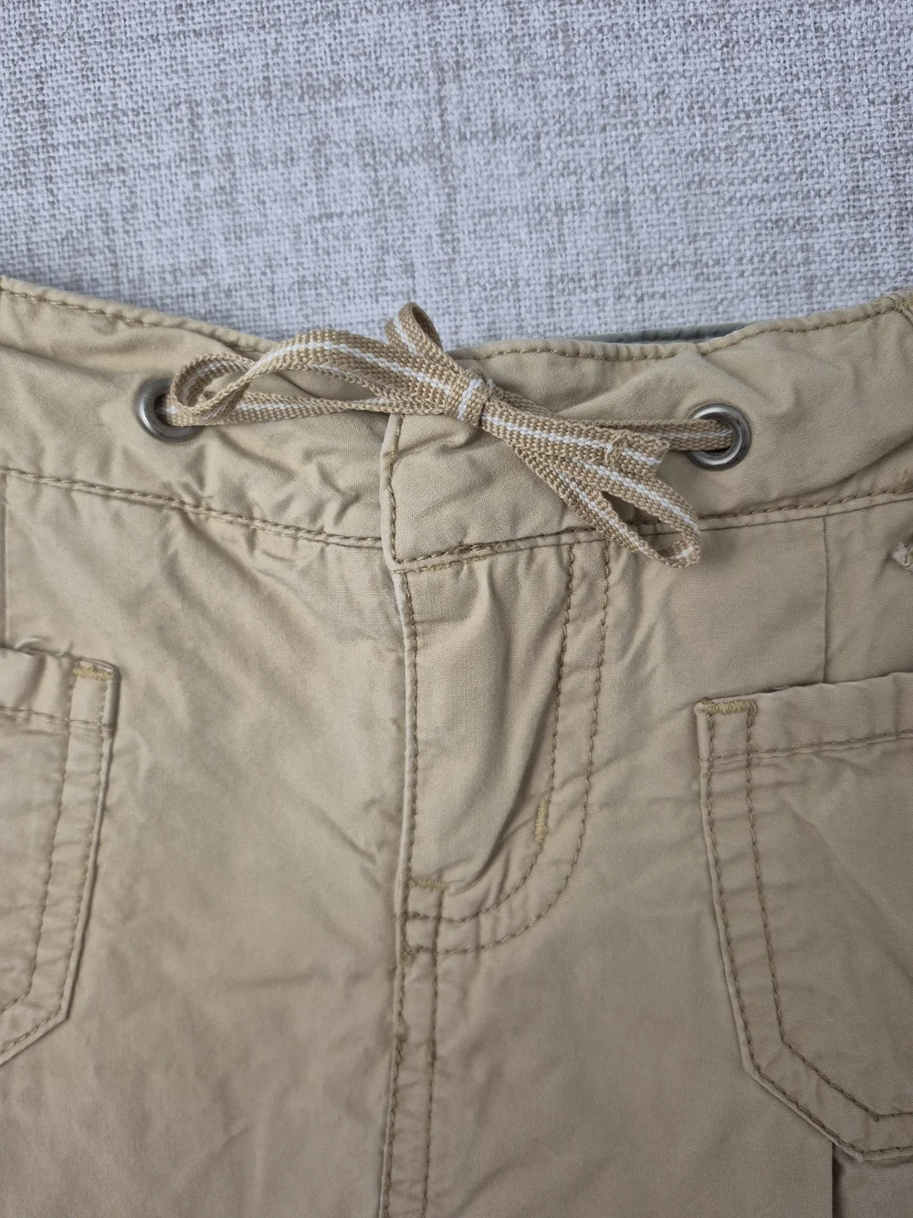 Vintage Y2K GAP Kids Khaki Cargo Skort Size 4 Pleated Mini Skirt 2005